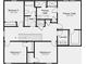 Second story floor plan displaying bedrooms, primary suite, bathrooms and laundry area at 7404 Capstone Dr, Groveland, FL 34736