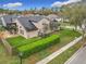 Aerial view of the fenced backyard and lush landscaping at 1609 River Birch Ave, Oviedo, FL 32765