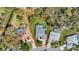 Aerial view showcasing this home's location, spacious backyard, pool and proximity to neighboring properties at 3172 Bayview Ln, St Cloud, FL 34772