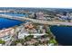 Aerial view showcasing lakefront property, water access, and serene landscaping at 320 Lakeview St # 316, Orlando, FL 32804