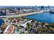 Aerial view showcasing the property's waterfront, nearby interstate, and cityscape views at 320 Lakeview St # 316, Orlando, FL 32804