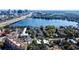 Aerial view of lakefront property, showcasing waterfront access and lush landscaping at 320 Lakeview St # 316, Orlando, FL 32804