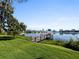 Picturesque view of the waterfront with a wooden dock and cityscape backdrop at 320 Lakeview St # 316, Orlando, FL 32804