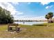 Bench overlooking the lake at 97 Lake Villa Way, Kissimmee, FL 34743