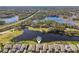 Scenic aerial view of home near golf course and lake; idyllic setting at 1098 Victoria Hills S Dr, Deland, FL 32724