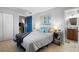 Cozy bedroom with a bed, bedside tables, and ensuite bathroom at 1207 Rich Moor Cir, Orlando, FL 32807