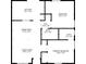 Detailed floor plan showcasing the layout of the living room, kitchen, bedrooms, and bathrooms at 1207 Rich Moor Cir, Orlando, FL 32807