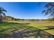 Lush green lawn sloping to the tranquil pond is visible from the backyard at 1320 Myrtle Dr, Longwood, FL 32750