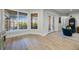 Eat-in kitchen offers views to the lanai and backyard with stainless appliances and backyard views at 1320 Myrtle Dr, Longwood, FL 32750
