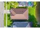 Birds eye view of the roof and lawn with views of the lake at 1401 Royal Saint George Dr, Orlando, FL 32828