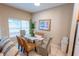 Cozy dining area with a glass-top table and wicker chairs, ideal for intimate meals at 2412 Caravelle Cir, Kissimmee, FL 34746