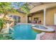Private pool with rock features at 2442 Heritage Green Ave, Davenport, FL 33837