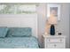 Close-up of a well-decorated bedside table in a stylish bedroom setting at 3185 Pequod Pl, Kissimmee, FL 34746