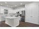 Modern kitchen featuring white cabinets, stainless steel appliances, and a central island for cooking at 4470 Frances Ave, Sanford, FL 32773
