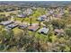 Expansive aerial view of a neighborhood showcasing the layout and community spaces at 8064 Peaceful Cir, Sanford, FL 32771