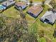 Overhead shot displaying the backyard and green landscape at 8064 Peaceful Cir, Sanford, FL 32771