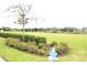 Spacious green lawn with decorative bushes and a fire hydrant at 2294 Sunset Way, Davenport, FL 33837