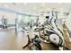 A well-equipped fitness center featuring various exercise machines and a mirrored wall for training at 2706 Vermillion Ct, St Cloud, FL 34771