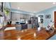 Updated kitchen with gray cabinets, stainless steel appliances, and butcher block countertops at 30 Cornwall Ct, Casselberry, FL 32707