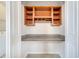 Built-in shelving and granite countertop in a closet, great for storage at 5095 Caspian St, St Cloud, FL 34771