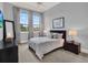 Well-lit bedroom boasts carpeted floors and two windows at 11306 Bridge House Rd, Windermere, FL 34786