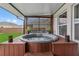 Backyard hot tub, perfect for relaxing and entertaining outdoors at 2949 Marlberry Ln, Clermont, FL 34714