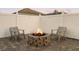 Cozy outdoor fire pit area with stone surround, chairs, and a privacy fence for backyard gatherings at 5278 Walnut Ridge Dr, Orlando, FL 32829