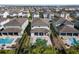 Aerial view of the home and private backyard pool at 7702 Fairfax Dr, Kissimmee, FL 34747