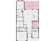 Detailed floor plan showcasing the layout of the home, including bedrooms, bathrooms, kitchen, and living areas at 5641 Nevis Ter, Kissimmee, FL 34758