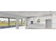 Bright kitchen with white cabinetry, stainless steel appliances, and sliding glass doors to the yard at 5641 Nevis Ter, Kissimmee, FL 34758