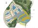 Aerial view of the community map showcasing the layout, amenities, and surrounding wetlands preserve at 5647 Nevis Ter, Kissimmee, FL 34758