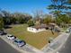 An aerial view displays a well-situated home with ample yard space and convenient street access in a peaceful locale at 925 Valleydale Ave, Deland, FL 32720