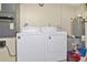 Functional laundry room with modern appliances, including a washer and dryer, for convenient laundry care at 102 Ethan Ave, Davenport, FL 33897