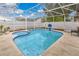 Refreshing pool and spa with enclosed screen, offering a private oasis for relaxation and recreation at 102 Ethan Ave, Davenport, FL 33897