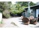 Backyard with patio set, shed, and partial fencing at 115 W King St, Orlando, FL 32804