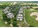 Aerial view of the community surrounded by golf courses, mature trees, and well-maintained landscaping at 1360 Centre Court Ridge Dr # 201, Reunion, FL 34747