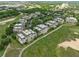 Bird's eye view of the community highlighting the golf course, manicured lawns, and various buildings at 1360 Centre Court Ridge Dr # 201, Reunion, FL 34747