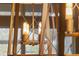 Close up of stylish pendant lighting with decorative cage and exposed bulbs at 15523 Trotting Horse Ln, Tavares, FL 32778