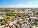 Expansive aerial shot showcasing the neighborhood's landscape, with homes nestled among mature trees and serene ponds at 2112 White Eagle St, Clermont, FL 34714