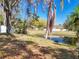 Expansive backyard featuring a serene pond view, complemented by mature trees and well-maintained landscaping at 2112 White Eagle St, Clermont, FL 34714