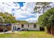 Backyard features a lawn, patio, and home's rear exterior at 3519 Backspin Ln, Orlando, FL 32804
