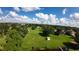 Aerial view of the large lot with plenty of space to build your dream home on the water at 4654 Thornlea Rd, Orlando, FL 32817