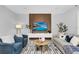 Beautiful living room with modern decor and a stylish accent wall at 730 Longboat Dr, Davenport, FL 33896