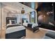 Themed bedroom featuring twin beds, a custom ceiling, and Star Wars decorations at 1445 Rolling Fairway Dr, Davenport, FL 33896