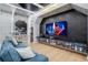 Unique Star Wars themed game room featuring custom lighting, murals, and an entertainment system at 1445 Rolling Fairway Dr, Davenport, FL 33896