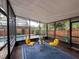 Enclosed porch with view of backyard pool, seating area, and serene outdoor living space at 202 S Hampton Ave, Orlando, FL 32803
