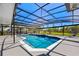 Beautiful screened-in pool with an attached jacuzzi and lots of room for relaxing at 5337 Foxshire Ct, Orlando, FL 32819
