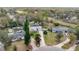 Overhead view highlighting the home's backyard, screened-in pool, and neighborhood at 5410 S Pine Hill Cir, Orlando, FL 32808