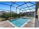 Screened-in pool and patio with hot tub offering a private oasis at 9023 Shadow Mountain St, Davenport, FL 33896