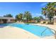 Community pool with lounge chairs and lush landscaping at 13413 Zori Ln, Windermere, FL 34786